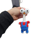 Crochet Animal Bag Charm—Handwoven Knitted Keychain for Car Keys