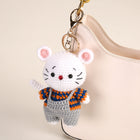 Crochet Animal Bag Charm—Handwoven Knitted Keychain for Car Keys