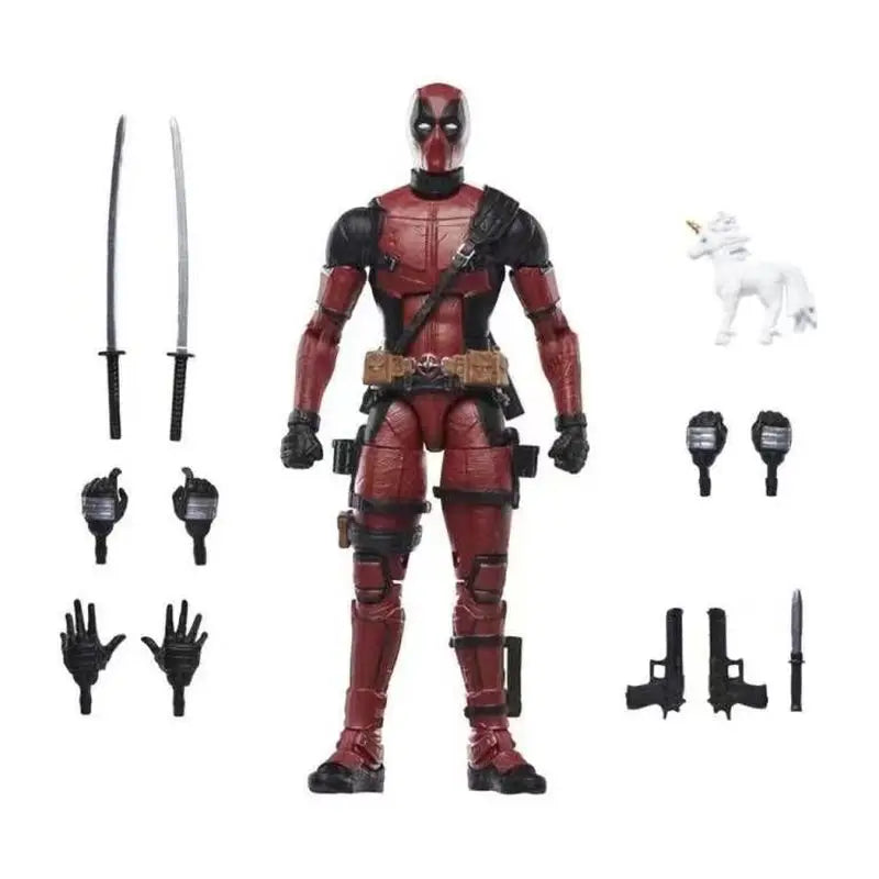 Deadpool action figure with interchangeable hands weapons and accessories