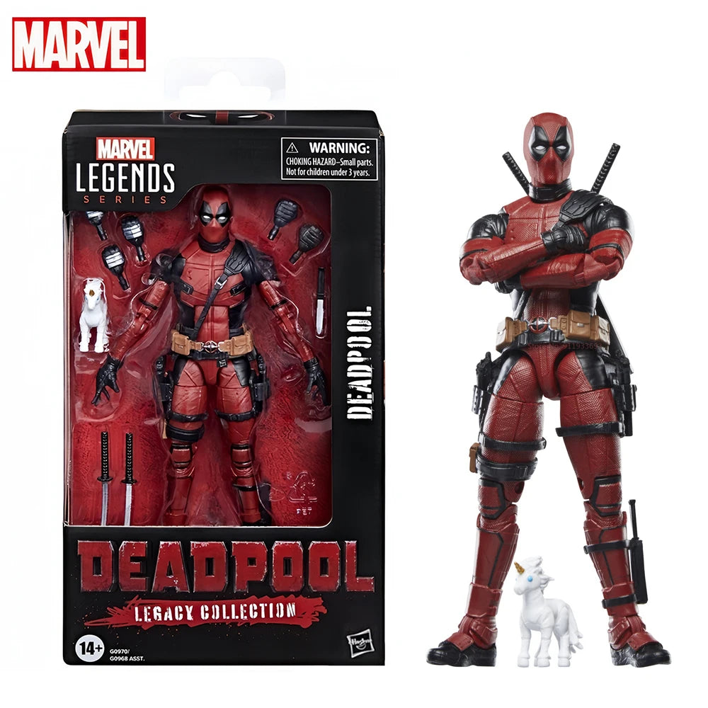 Deadpool Wade Wilson action figure with original packaging on white background