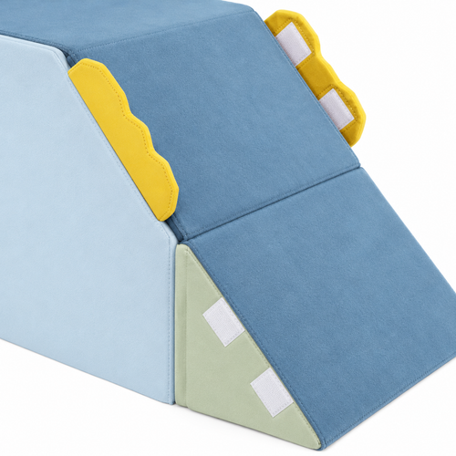 3-in-1 Toddler Soft Foam Climber Slide Velvet Playset - alternate view