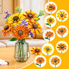 Sunflower Bouquet Building Set | 1011PCS Botanical with Lights | ToyIvia