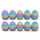 10pcs rainbow dragon egg fidget toy set of 10, centered on white with natural contact shadows