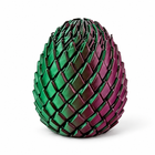 Colorful dragon egg fidget toy, centered on white with natural contact shadows