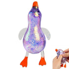 Cute Duck Squishy Sugar Stress Ball,Soft Duck Stress Relief Sugar Ball Toys And, Purple