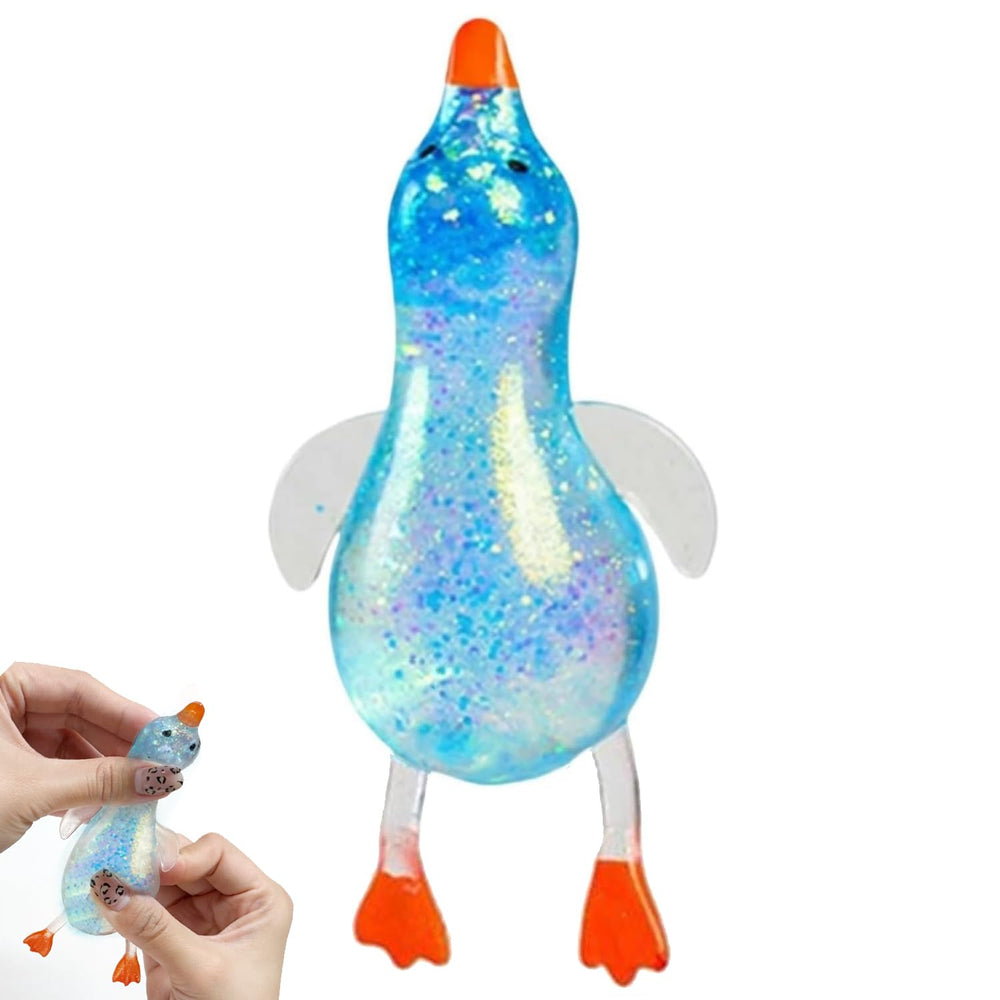 Cute Duck Squishy Sugar Stress Ball,Soft Duck Stress Relief Sugar Ball Toys And, Blue