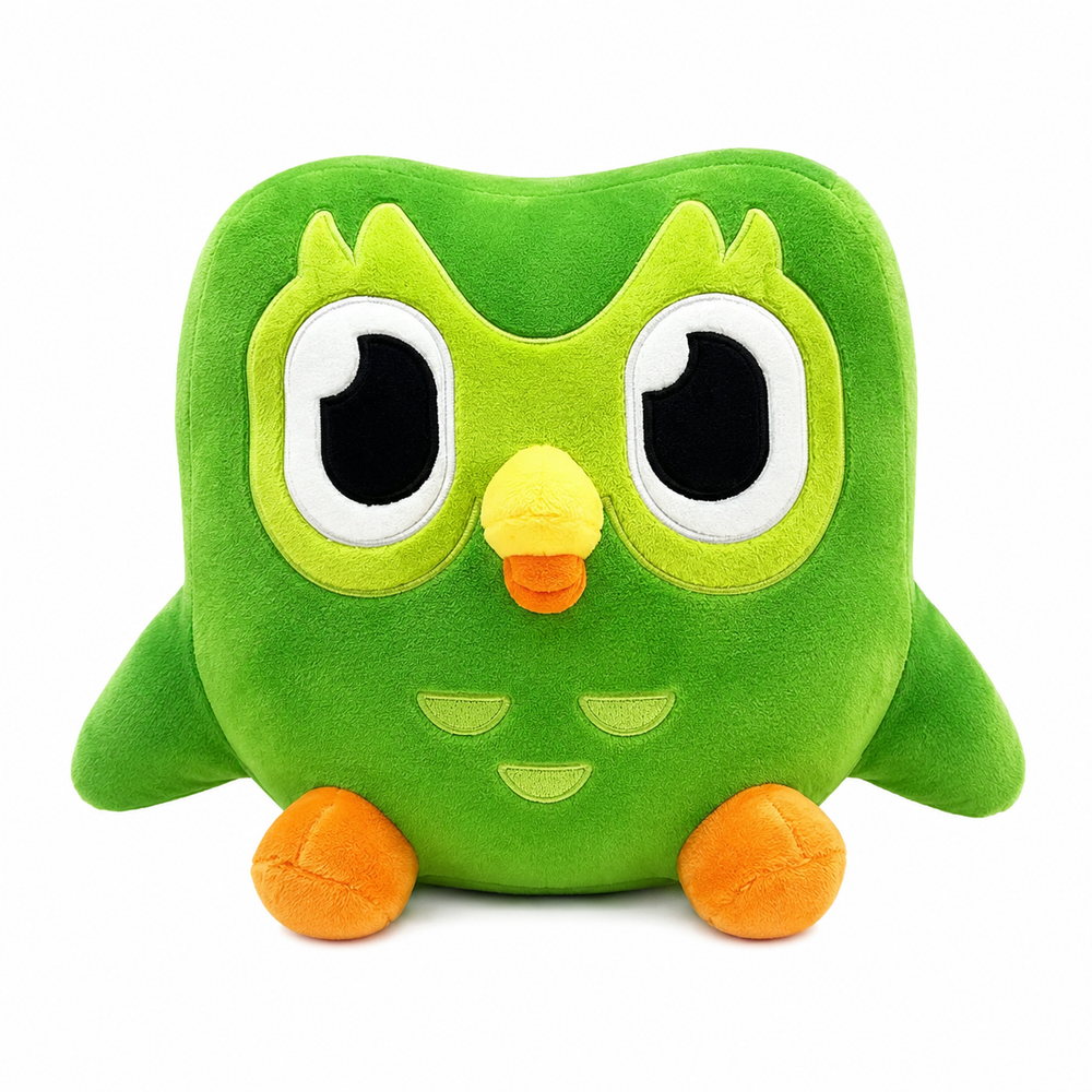 Duo Green Owl Plush Toy – 30cm Soft Stuffed Mascot