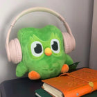Duo Green Owl Plush Toy – 30cm Soft Stuffed Mascot