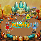 Colorful toy monsters with a 'Monster' logo on a brown background