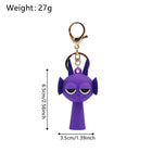 Durple Sprunki Keychain – Purple Silicone Character Bag Charm & Backpack Pendant
