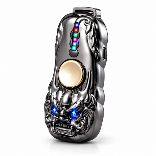 EDC Fidget Spinner Rechargeable Lighter Windproof Metal product photo
