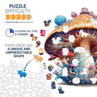 Enchanted Fly Agaric Mushroom Wooden Jigsaw Puzzle Fantasy Forest Art Puzzle