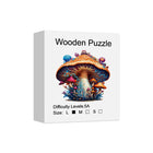 Enchanted Fly Agaric Mushroom Wooden Jigsaw Puzzle Fantasy Forest Art Puzzle