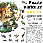 Enchanted Forest Fox Wooden Jigsaw Puzzle - Irregular Wildlife Art Puzzle for Adults