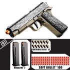 Engraved M1911 Toy Gun | Upgraded Continuous Fire Pistol | Toylvia