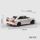 The Arctic EVO: 336-Piece High-Speed White Sports Car Construction Kit