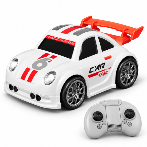 C6 Mini RC car White General Control variant, clean white studio with soft shadow