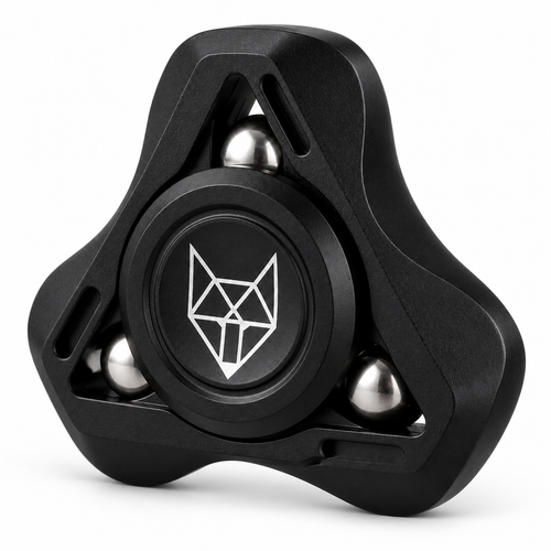 Fox Stainless Steel EDC Fidget Spinner Metal Hand Desk Toy - alternate view