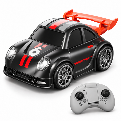C6 Mini RC Drift Racing Car LED Headlights Black White - alternate view