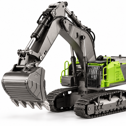 Huina 1593 1:14 Scale RC Excavator 22-Channel Alloy Digger - alternate view