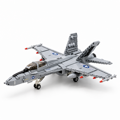 F-18 Strike Fighter Building Set | 1387PCS Military Jet Model | Toylvia