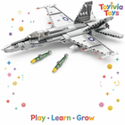 F-18 Strike Fighter Building Set | 1387PCS Military Jet Model | Toylvia