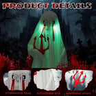 4.3FT Animatronic Trident Ghost Halloween Prop Green LED