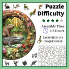 Capybara & Crocodile Wooden Jigsaw Puzzle - 5A Difficulty Irregular Wood Set