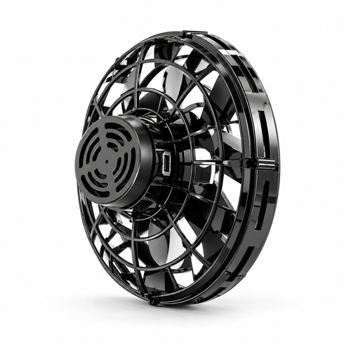 Black flying UFO spinner — supplied featured studio image