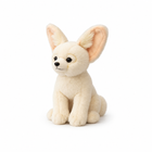 Big ear fennec fox plush, 45 degree left-facing view on white background