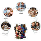 Floral Skull Wooden Jigsaw Puzzle – Unique Animal Shaped Pieces Art Puzzle