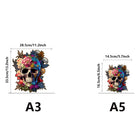 Floral Skull Wooden Jigsaw Puzzle – Unique Animal Shaped Pieces Art Puzzle
