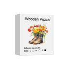 Fashion in Bloom: Flowers and Shoes High-Difficulty Wood Jigsaw