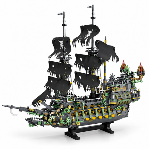 The Flying Dutchman pirate ship building model on a clean white background