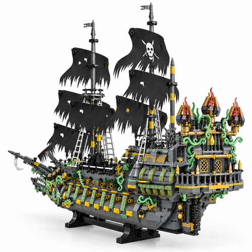 The Flying Dutchman Pirate Ship Building Model - 2430pcs Ghost Ship Set - alternate view
