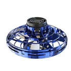 Flying Fidget Spinner UFO Drone Ball with Dynamic LED Lights - Blue