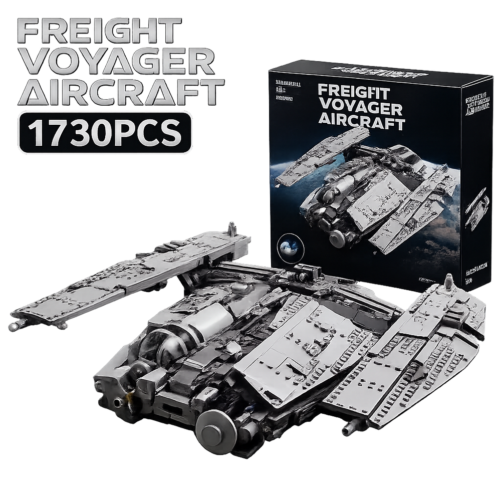 Space War Freight Voyager Spaceship Building Blocks Set – 1730PCS Military Sci-Fi Transport Aircraft Model for Adults