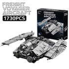 Space War Freight Voyager Spaceship Building Blocks Set – 1730PCS Military Sci-Fi Transport Aircraft Model for Adults