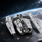 Space War Freight Voyager Spaceship Building Blocks Set – 1730PCS Military Sci-Fi Transport Aircraft Model for Adults