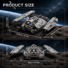 Space War Freight Voyager Spaceship Building Blocks Set – 1730PCS Military Sci-Fi Transport Aircraft Model for Adults