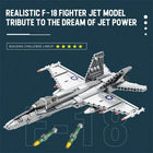 F-18 Strike Fighter Building Set | 1387PCS Military Jet Model | Toylvia