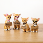 Chihuahua Dog Statue 10.5cm Hand-Painted Resin Figurine | Toylvia™