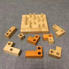 Geometric Shape Wooden Logic Puzzle - IQ Brain Teaser for Kids & Teens