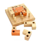 Geometric Shape Wooden Logic Puzzle - IQ Brain Teaser for Kids & Teens