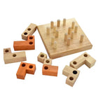 Geometric Shape Wooden Logic Puzzle - IQ Brain Teaser for Kids & Teens