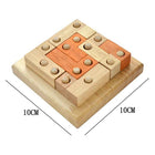 Geometric Shape Wooden Logic Puzzle - IQ Brain Teaser for Kids & Teens