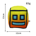 Geometry Dash Cube Plush | Square Game Pendant & Pillow | Toylvia