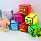 Geometry Dash Cube Plush | Square Game Pendant & Pillow | Toylvia