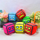 Geometry Dash Cube Plush | Square Game Pendant & Pillow | Toylvia