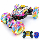 gesture-sensing-4wd-rc-stunt-car-light-music-twist-toy: left-facing three-quarter studio hero with matching controller.